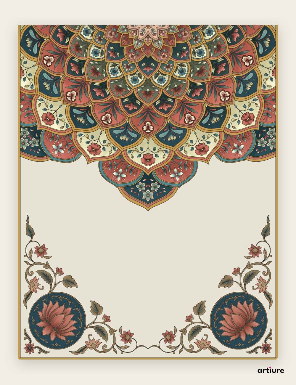 Mandala Mulberry Silk Scarf