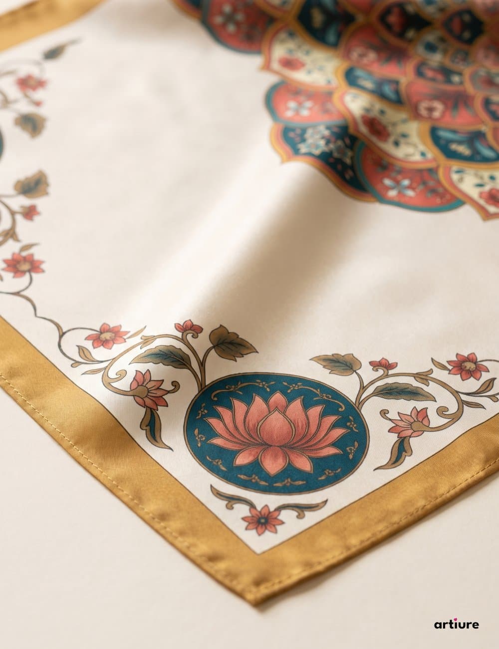 Mandala Mulberry Silk Scarf
