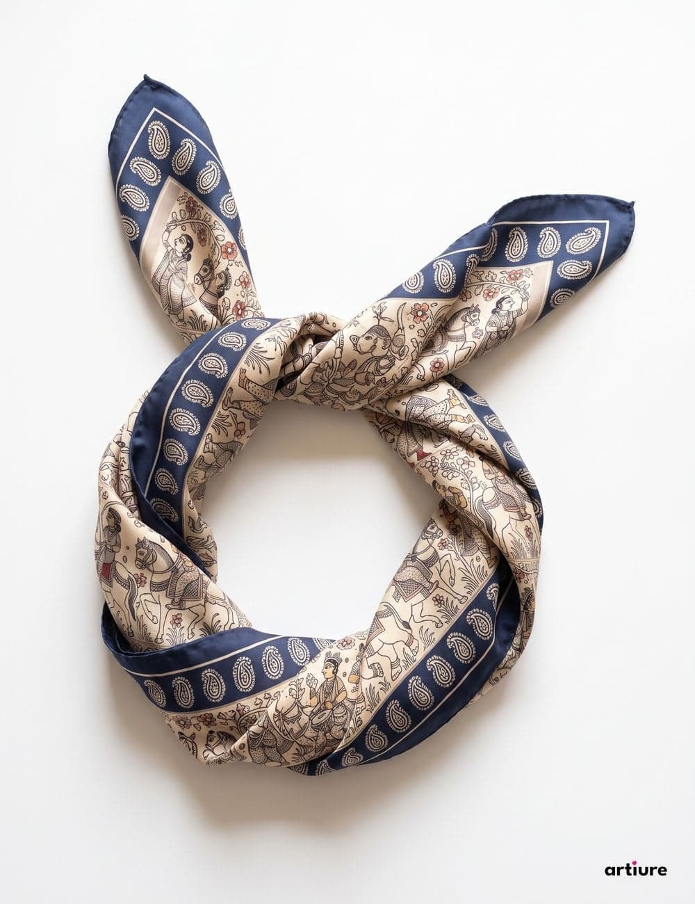 Baraat Mulberry Silk Square Scarf 70cm