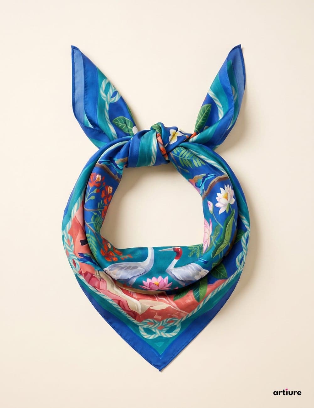 Roller & Crane Mulberry Silk Square Scarf 70cm